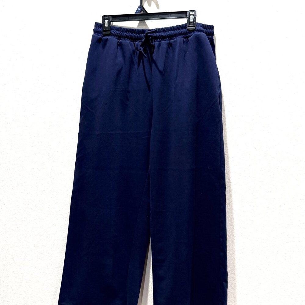 Cider Matched Two-Piece Set straight leg crop top dark navy size XL - Picture 6 of 10